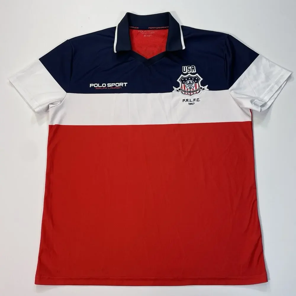 Polo Ralph Lauren Polo Shirt Men’s Medium USA Sport Performance FC Shield